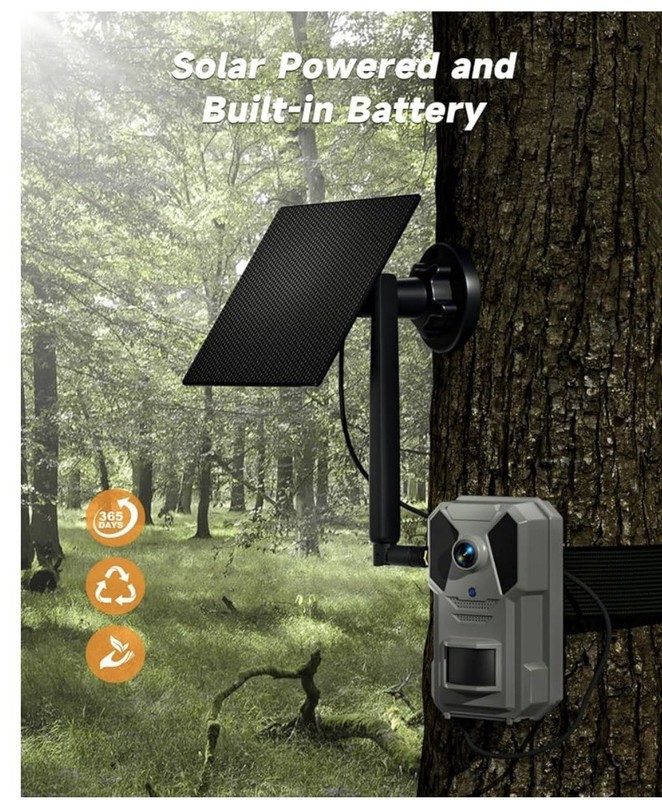 Wireless Trail Camera with Solar Panel—single Lens-brand New In The Box gallery
