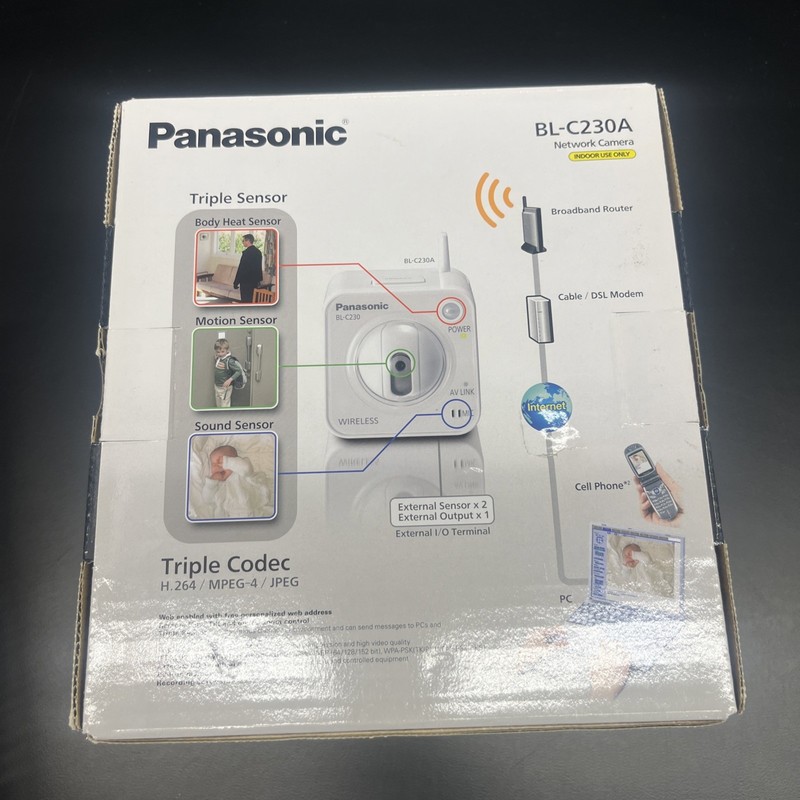 Panasonic BL-C230A H.264/MPEG4 Wireless Home Network/IP Camera Microphone NEW gallery