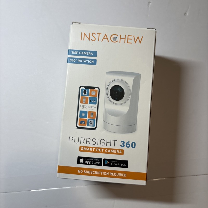 Instachew Purrsight 360 Smart Pet Camera New Open Box