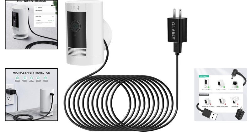 Indoor/Outdoor Power Adapter Ring Stick up Cam Battery 3Rd Gen/2Nd Gen/Plug-In gallery