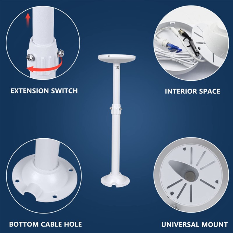 Mount Bracket 6 inch Base,15.7inch-23.6 inch Extendable J-Pole with Reolink A... gallery