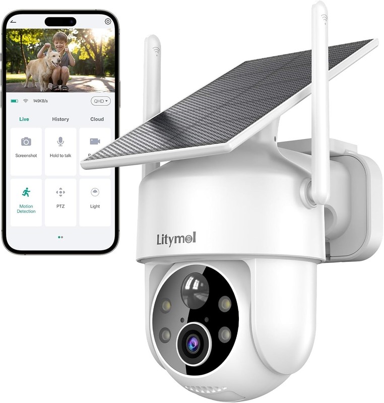 AI-Powered 360° Solar Security Camera with Color Night Vision & Motion Alerts gallery