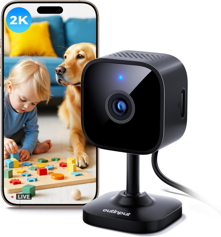 Indoor Security Camera, 2K WiFi Home Camera for Baby Monitor/Pet/Dog, Motion …