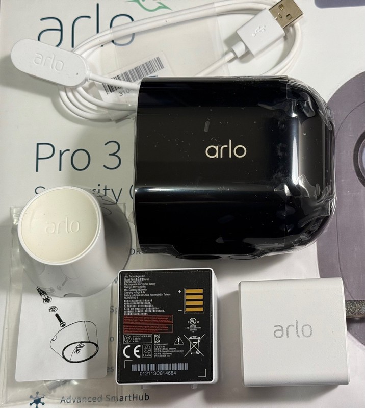Arlo Pro 3, 2K UHD Wireless Add-on Camera with Wall Mount Kit – Black