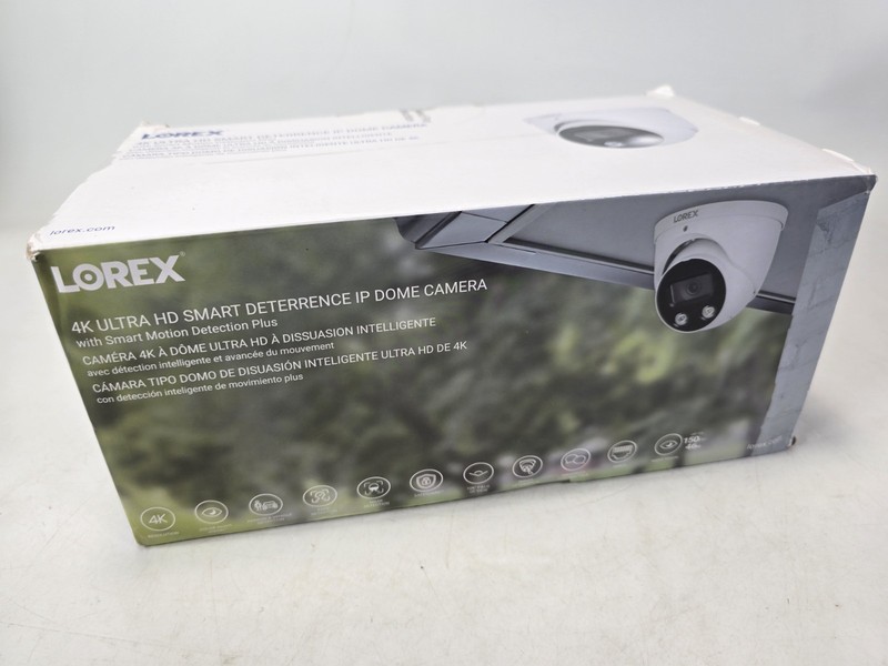 Lorex E893DD Dome Outdoor 4K Ultra HD Smart Deterrence IP Dome Camera,