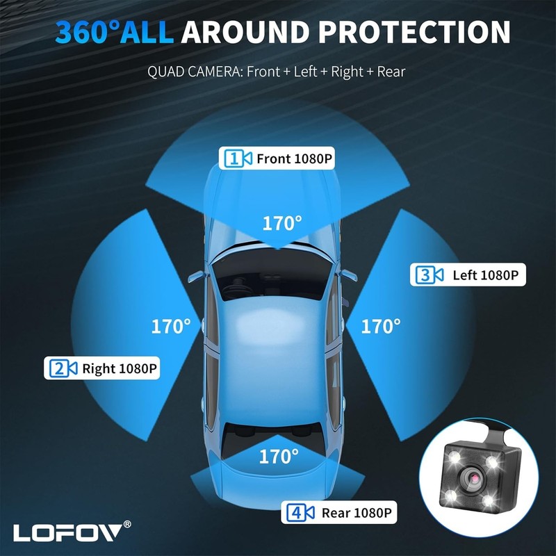Mejor Camara De Seguridad FHD 1080P Para Carros De 360° Cámara De 4 Canales gallery