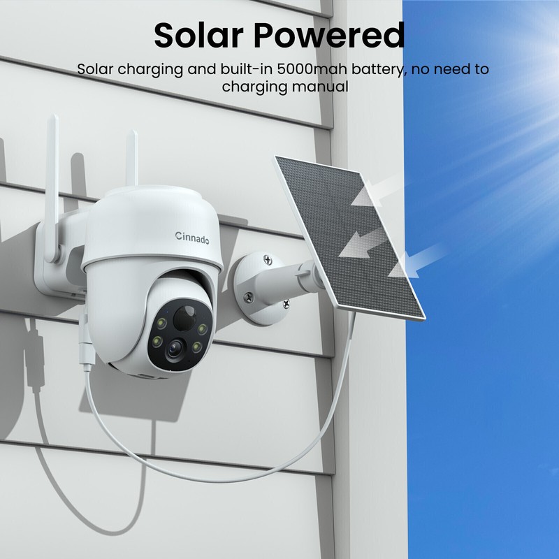 Cinnado Security Camera Outdoor,WiFi Outdoor Pan-Tilt 360°View Motion Detection gallery