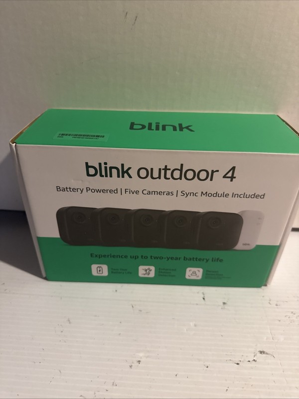 BRAND NEW BLINK Outdoor 4 (4th Gen) 5-Camera Security System w/ Sync Module Core gallery