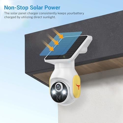 Solar Camera Security Outdoor – 100% Wire-Free Security Cameras Wireless Outdoor