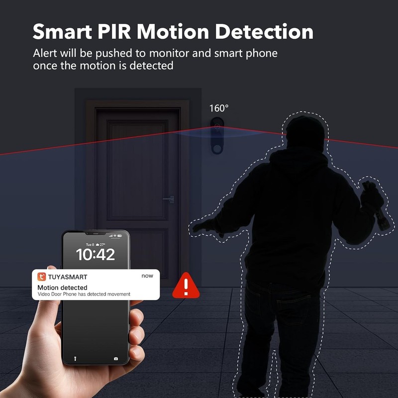 Bvavo Wireless Doorbell Camera Monitor Video, HD Phone & 7" Display +2-Way Audio gallery