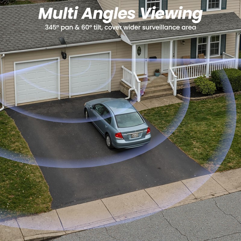 2K Cameras for Home -2.4G WiFi Outdoor Wireless Solar/Battery Powered, 360° V... gallery