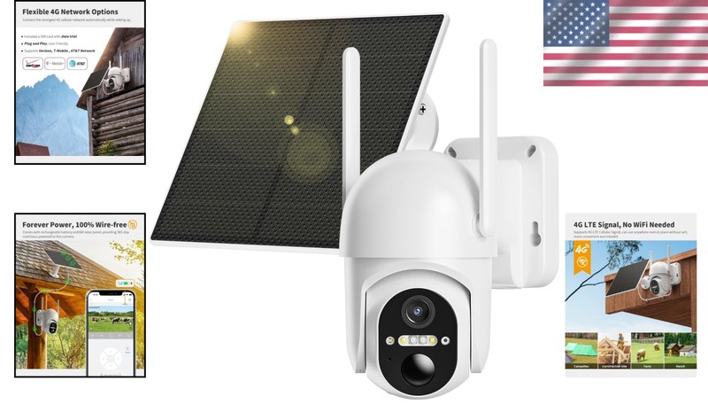 4G LTE Cellular Security Camera - Solar Powered, 2K Resolution, No WiFi Needed gallery