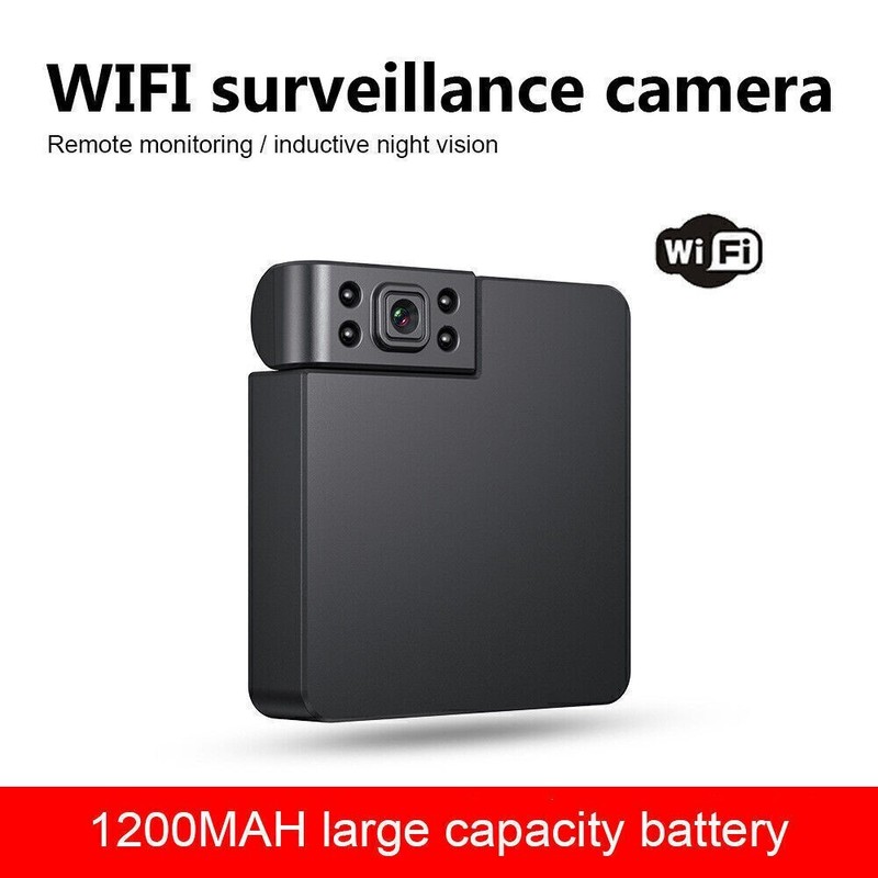 WiFi Mini Camera 180° Rotatable Wireless Camcorder IR Night Vision DVR HD 1080P gallery