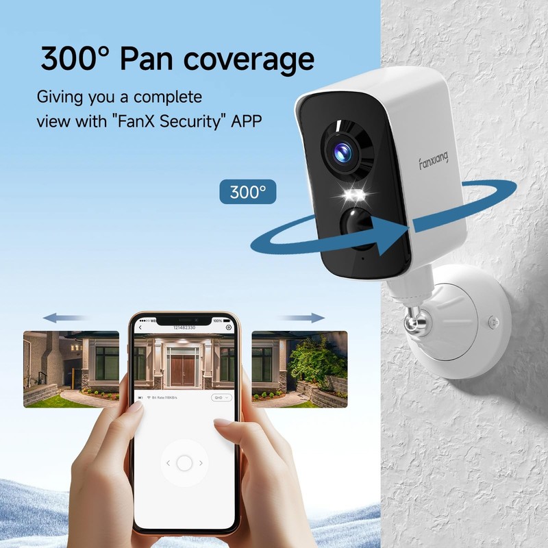 2K Magnetic Security Camera Outdoor Wireless Rechargeable Battery Camera WiFi... gallery