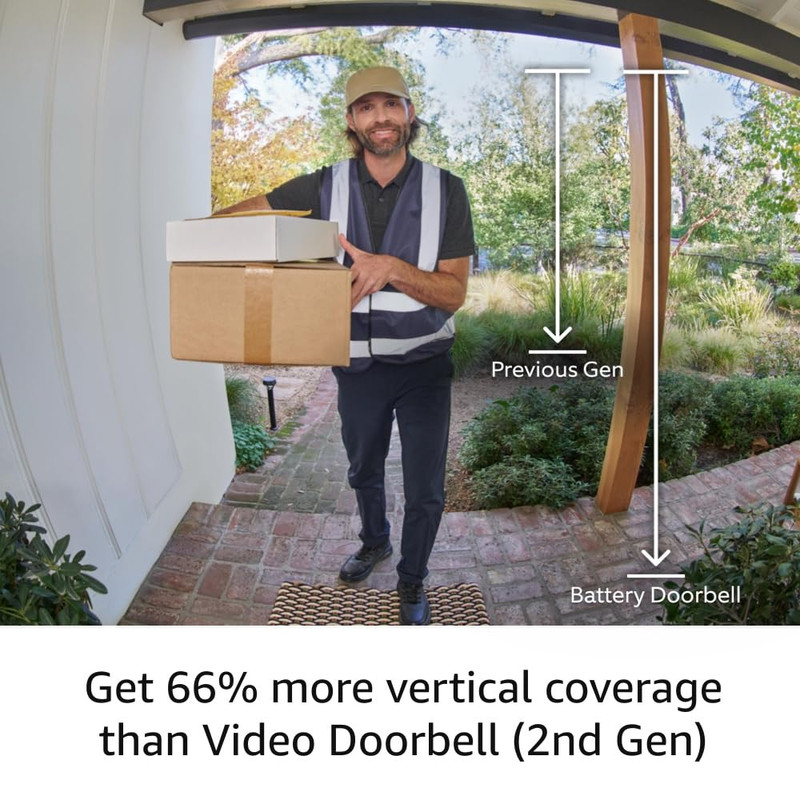 Ring Battery Doorbell with Video, Two-Way Talk, Motion Alerts, Satin Nickel gallery