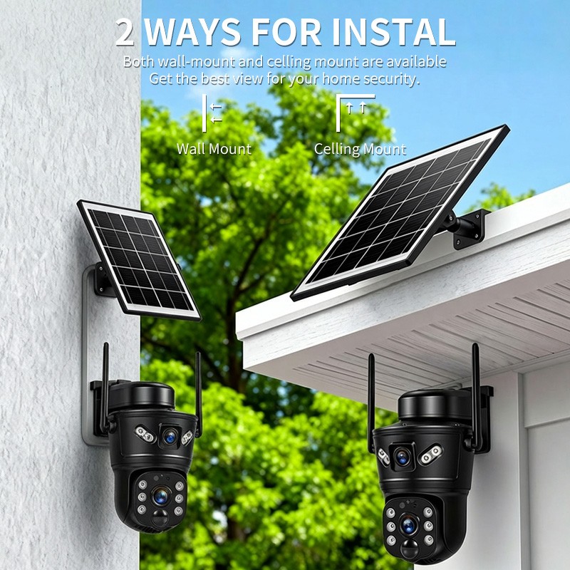Solar Power Wireless WiFi Security Camera Outdoor Night Vision Surveillance LOT gallery