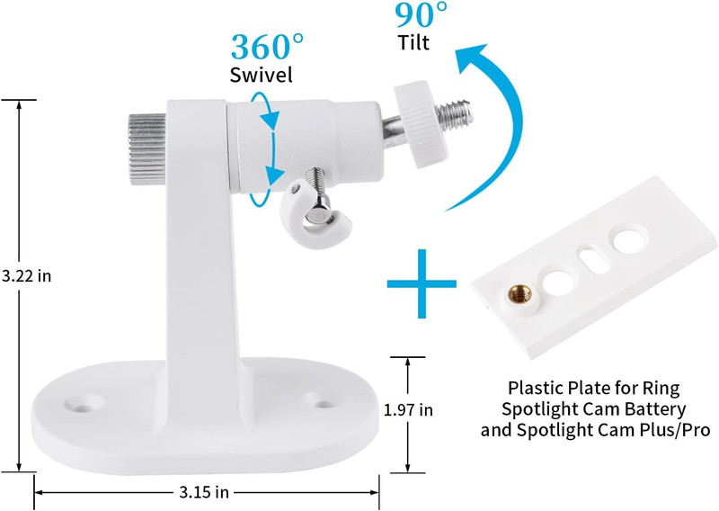 2Pack Security Wall Mount for Ring Spotlight Cam Battery and Ring Spotlight Cam gallery