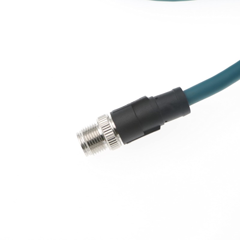 M12 8PIN XCode Male To RJ45 Shielded Ethernet Power Cable 3M Connection gallery
