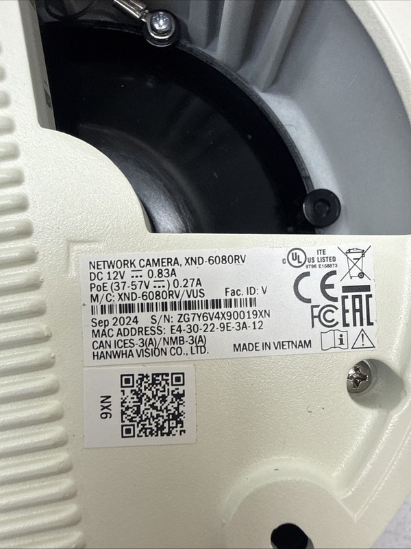 Wisenet XND-6080RV Wired IP/Network Dome Security Camera Indoor/Outdoor gallery