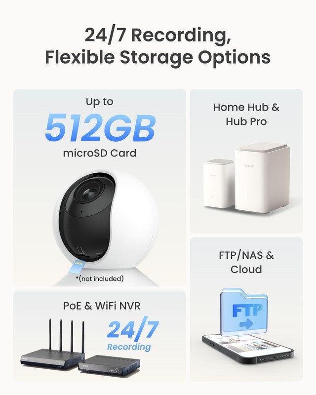 Smart 4K UHD Pan & Tilt Dual-Band Wi-Fi 6 Indoor Security Camera with 3X Opti... gallery