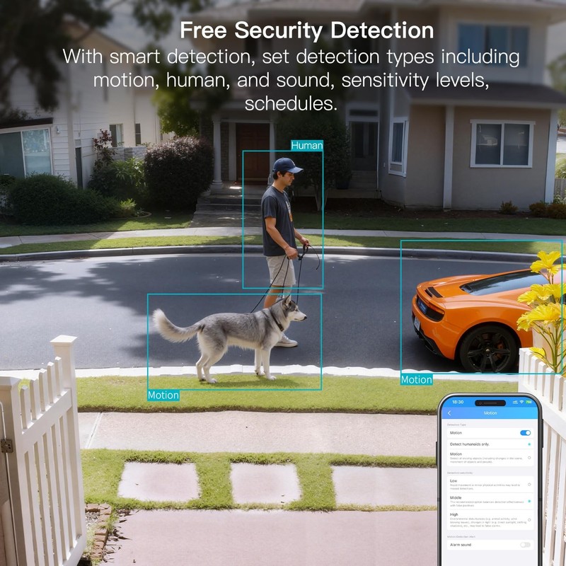 VIMTAG 2.5K Cameras for Home Security Outdoor/Indoor Color Night Vision Security gallery