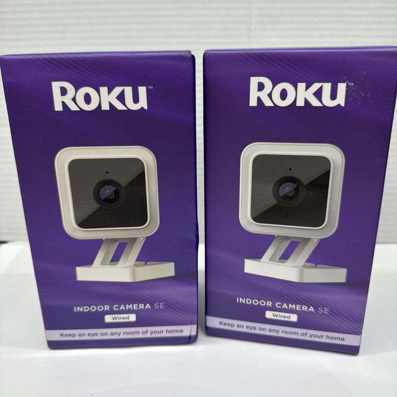 Roku: 2 Pack of Indoor Camera CS 100R Wired SE - WiFi Connectivity 🆕