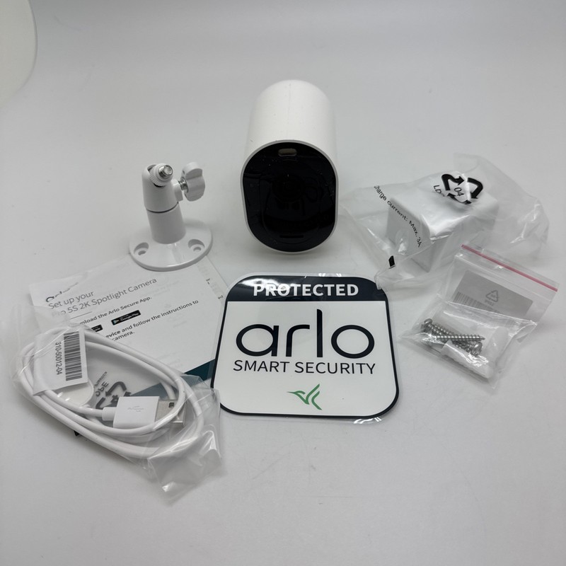 Arlo Pro 5S 2K Indoor/Outdoor Wire Free Spotlight Security Camera – White