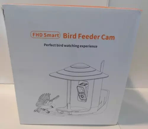 FHD Smart Bird Feeder Camera Auto Capture Recognition w Real Time SMS Brand NEW