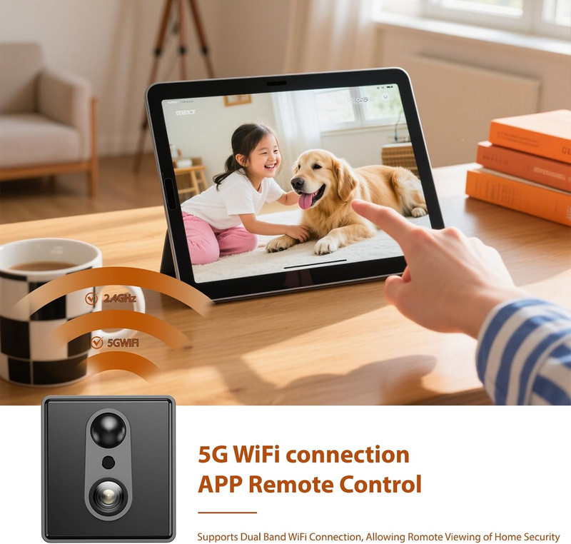 2026 5G Mini HD Security Camera - 100 Days Battery, Night Vision, Motion Detecti gallery