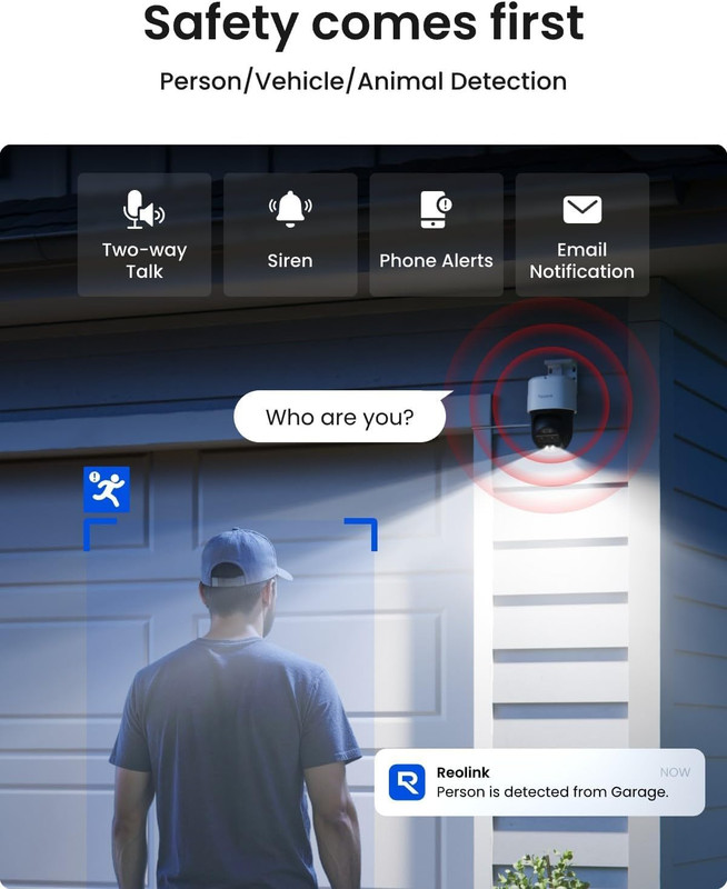 REOLINK PTZ Security Camera System 4K, IP Poe 360 Camera with Dual-Lens, Auto 6X gallery