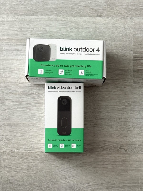 NEW Blink Outdoor 4 Wireless Smart Security System Video Doorbell Camera & Sync