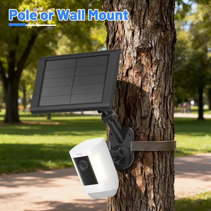 Universal 2in1 Wall Mount for Solar Panel & CameraCompatible with Ring Stick ... gallery