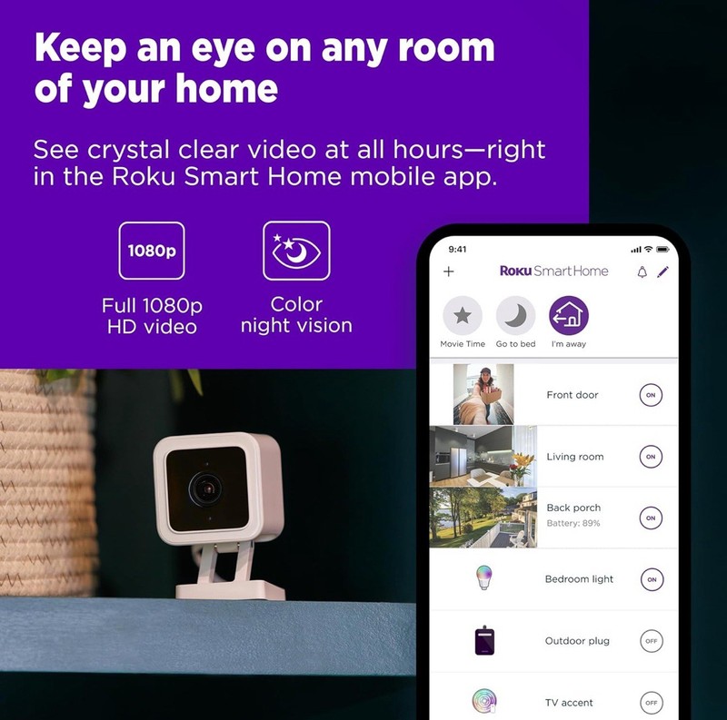 Roku CS1000P2R Indoor Dual Security Camera BRAND NEW IN BOX gallery