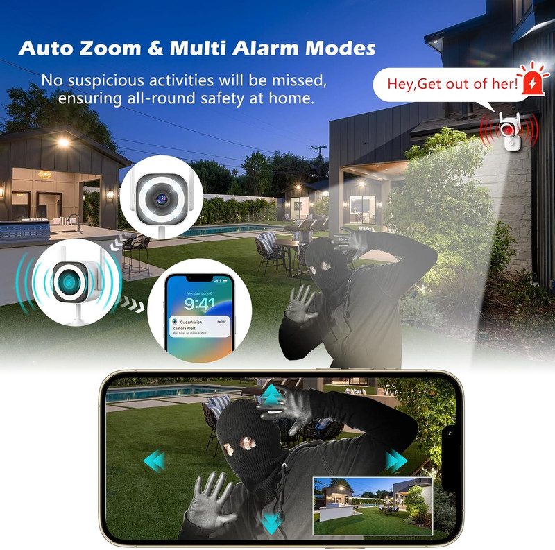 5G Camera for Home Security, 2K Outdoor/Indoor Security Cameras, Baby Monitor Ca gallery