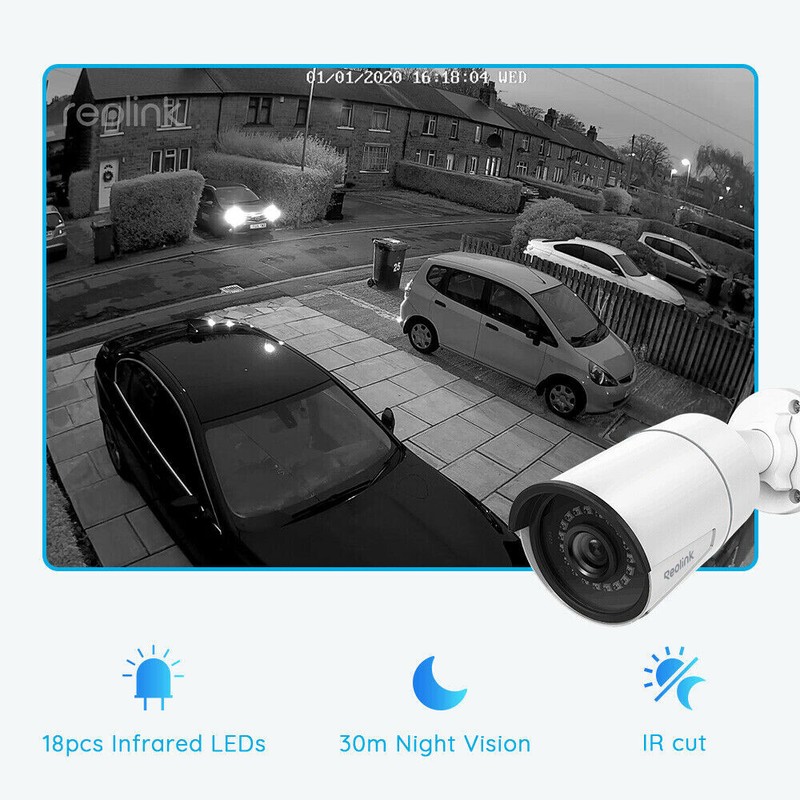 Reolink Refurbished 510A 5MP PoE Security Camera Night Vision Audio Recording gallery