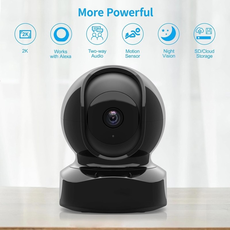 WiFi Cámara IP HD 2K Camara de Seguridad Para Bebés y Hogar Vision Nocturna NEW gallery