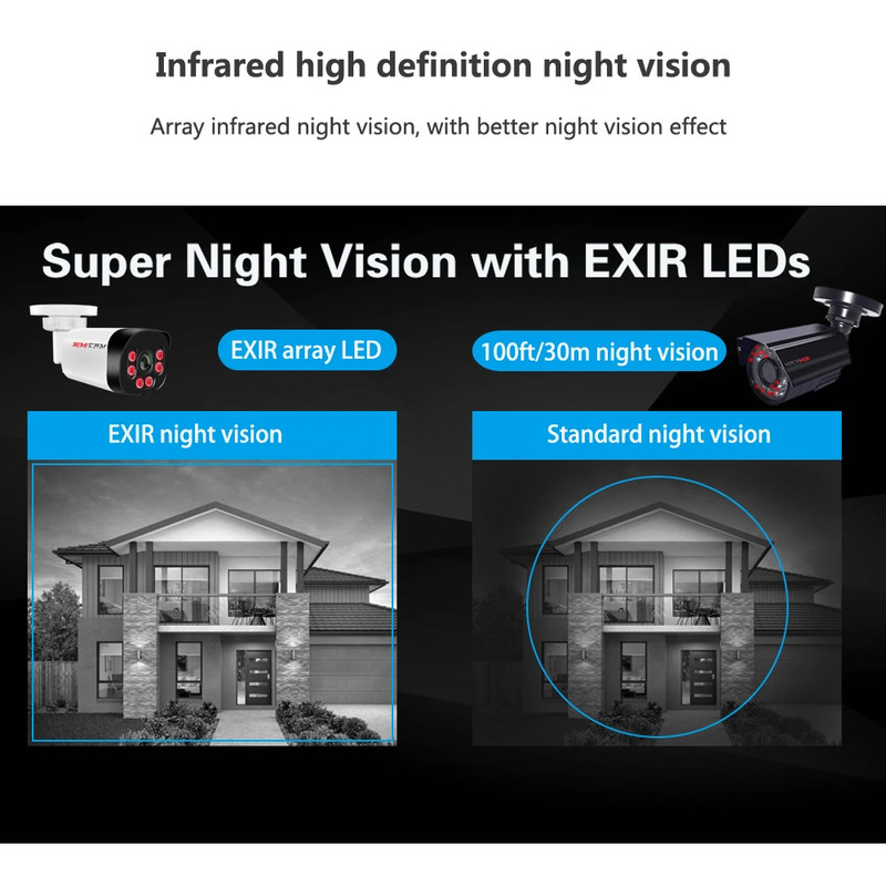 4K Poe Camera with Audio 48V POE/DC 12V 4MP/5MP/8MP Super HD Infrared Night Visi gallery