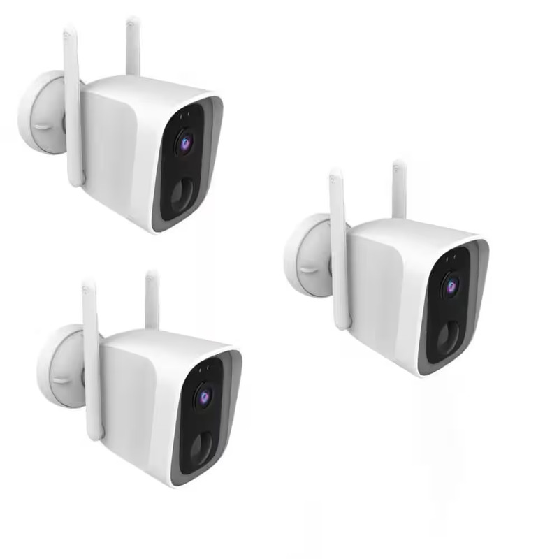 Battery Powered Outdoor Wall Mount Wi-Fi Smart IP Security Camera Motion & Sound