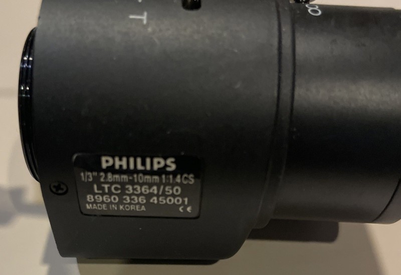 PHILIPS LTC 3364/50 1/3″ 2.8mm-10mm 1:1.4 CS