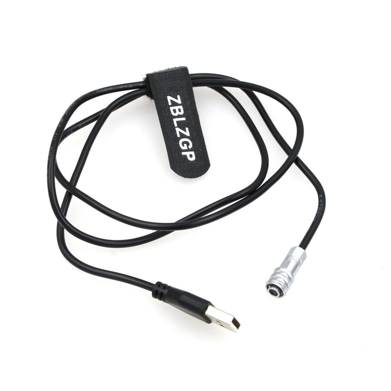 1M USB To SF610 Weipu 2 Pin Female Power Cable BMPCC 4K Blackmagic Pocket Cord