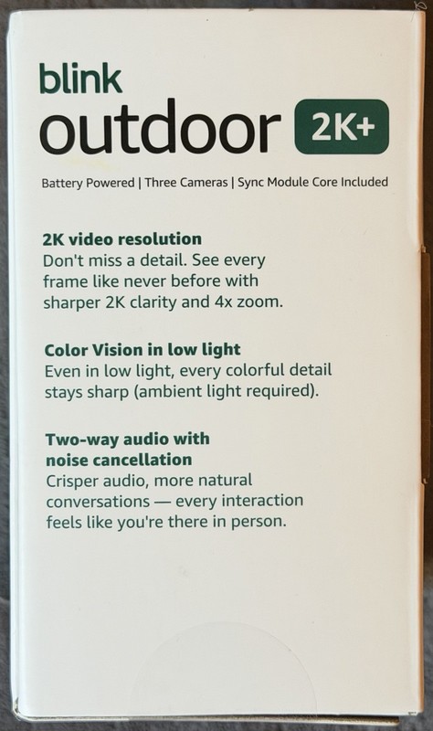 NEW BLINK OUTDOOR 2K+ WIRELESS SECURITY 3 CAMERA SYSTEM - WHITE - gallery