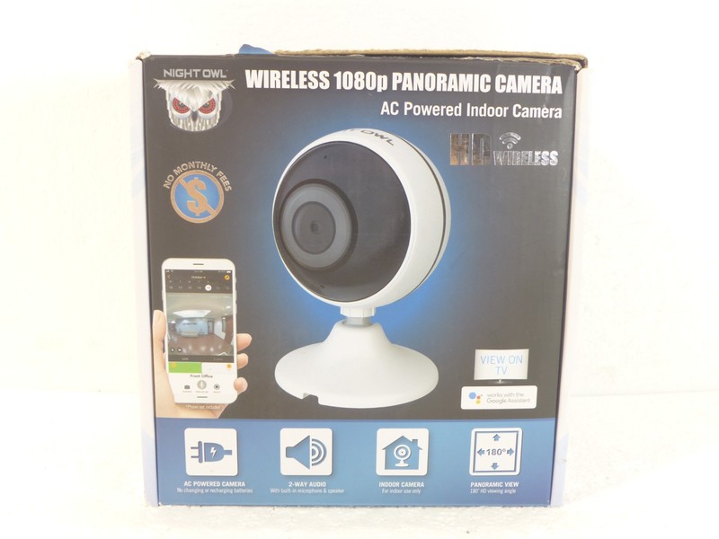 Night Owl Wireless 1080p Panoramic Indoor Security Camera White w/ Power Adapter gallery