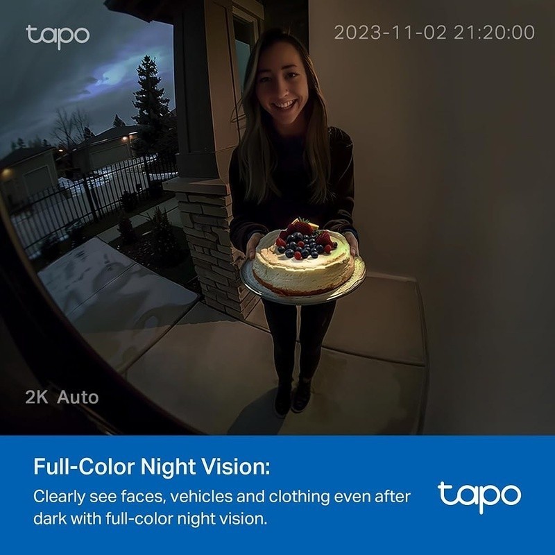 2K Video Doorbell W/ Two-Way Audio Night Vision Motion Detection Smart Alerts US gallery