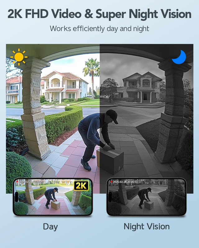 2K Video Doorbell Camera, Head-To-Toe View, Battery Powered Alexa | 2K HD Video, gallery
