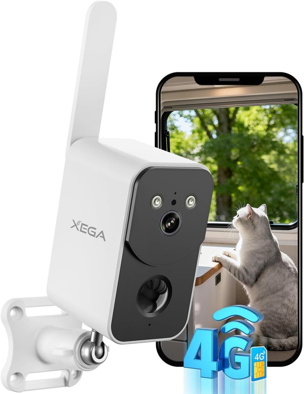 No WiFi Required 4G LTE Security Camera, Night Vision, Mobile App Control, gallery