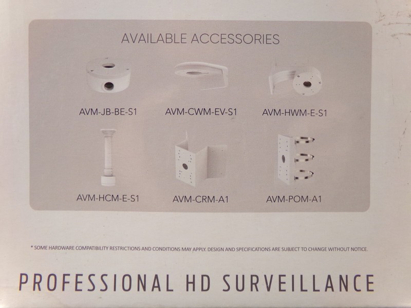 Avycon AVC-TE51F28, 5MP HD Analog IR Turret Outdoor Dome Camera, White, New S4 gallery