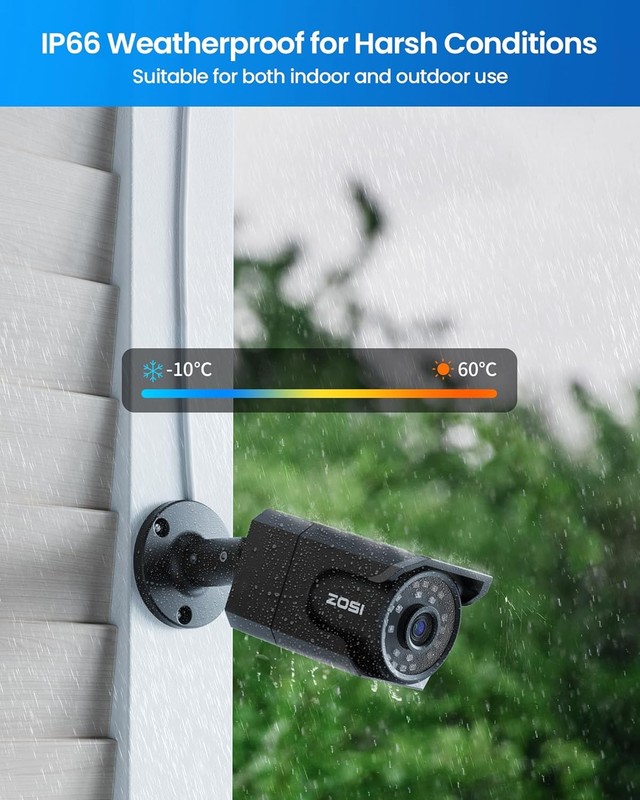ZOSI Add On 4K Security PoE IP Bullet Camera Outdoor Indoor 100ft Night Vision gallery