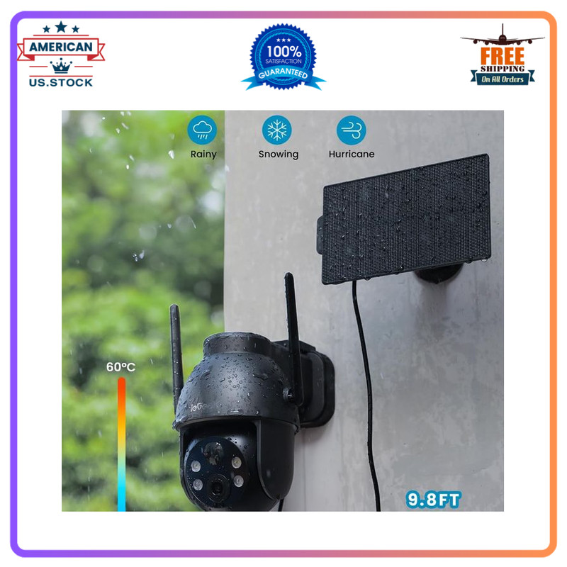 ieGeek Solar Outdoor Camera Wireless 2K PTZ Color Night Vision Home Security gallery