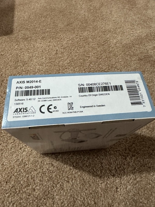 New Axis Communications 0549-001 M2014-E Compact Bullet Outdoor IP Camera gallery