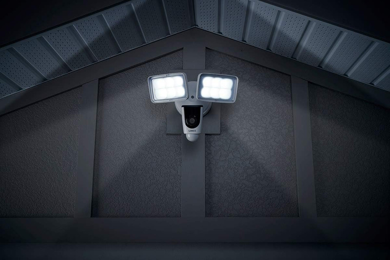 1080P Wired White 4000 Lumens Floodlight Camera | 32GB Microsd Card Included | N gallery